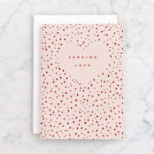 "Love shines" - Single Greeting Cards in Blush by Creo Study - Front