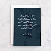 "Heartfelt" - Single Greeting Cards in Navy by Julee London - Front