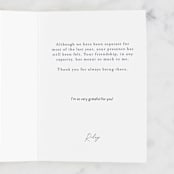 "Heartfelt" - Single Greeting Cards in Navy by Julee London - Customizable Interior Example