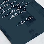 "Heartfelt" - Single Greeting Cards in Navy by Julee London - Close-Up