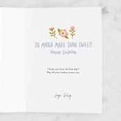 "More Than Sweet" - Single Greeting Cards in Carrot by merry mack creative - Customizable Interior Example