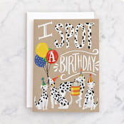 "Spot a Birthday" - Single Greeting Cards in Kraft by Shiny Penny Studio - Front