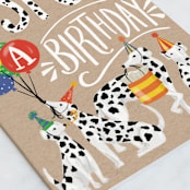 "Spot a Birthday" - Single Greeting Cards in Kraft by Shiny Penny Studio - Close-Up