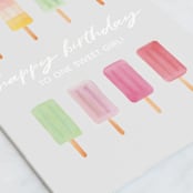 "Popsicle Party" - Single Greeting Cards in Mint by Krissy Bengtson - Close-Up
