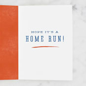 "Baseball Birthday" - Single Greeting Cards in Sky by Robert and Stella - Interior
