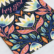 "Hey girl" - Single Greeting Cards in Colorful by Noonday Design - Close-Up