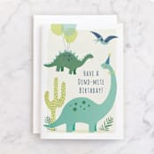 "dinomite dinosaurs" - Single Greeting Cards in Mint by Karidy Walker - Front