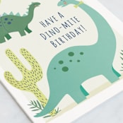 "dinomite dinosaurs" - Single Greeting Cards in Mint by Karidy Walker - Close-Up