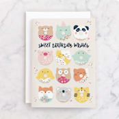 "sweet donut faces" - Single Greeting Cards in Candy by peetie design - Front