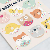 "sweet donut faces" - Single Greeting Cards in Candy by peetie design - Close-Up