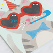 "Coolest Cat" - Single Greeting Cards in Sky by Shirley Lin Schneider - Close-Up