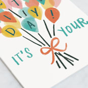 "Balloon Bouquet" - Single Greeting Cards in Colorful by Rebecca Daublin - Close-Up