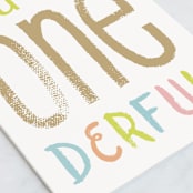 "one-derful" - Single Greeting Cards in Pastels by Susan Asbill - Close-Up