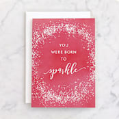 "Sparkling Birthday" - Single Greeting Cards in Punch by Katherine Moynagh - Front
