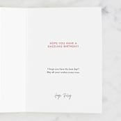 "Sparkling Birthday" - Single Greeting Cards in Punch by Katherine Moynagh - Customizable Interior Example