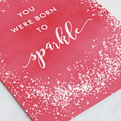 "Sparkling Birthday" - Single Greeting Cards in Punch by Katherine Moynagh - Close-Up