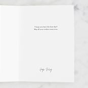 "Good Vibrations Only" - Single Greeting Cards in Magenta by Griffinbell Paper Co. - Customizable Interior Example