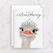 "Extraordinary You" - Single Greeting Cards in Ostrich by Kelly Nasuta - Front