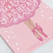 "Twirl Birthday Girl" - Single Greeting Cards in Pink by Gina Grittner - Close-Up