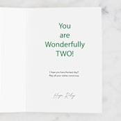 "Wonderfully two" - Single Greeting Cards in Lemon by Courtney Knight - Customizable Interior Example