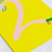 "Wonderfully two" - Single Greeting Cards in Lemon by Courtney Knight - Close-Up