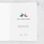 "Choo Choo" - Single Greeting Cards in Sun by Christy Hy Lee - Customizable Interior Example