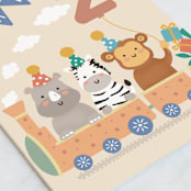 "Choo Choo" - Single Greeting Cards in Sun by Christy Hy Lee - Close-Up