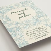 "Bloom" - Wedding Invitations in Waterfall by Kelly Watkins - Detail
