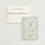 "Bloom" - Wedding Invitations in Waterfall by Kelly Watkins - Invitation with Envelope