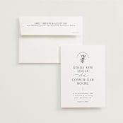 "Quintessential" - Wedding Invitations in Cotton by Everett Paper Goods - Invitation with Envelope
