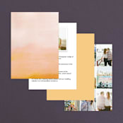 "Ombre" - Wedding Invitations in Mandarin by Dean Street - Back of Card Options