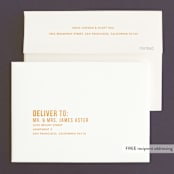 "Ombre" - Wedding Invitations in Mandarin by Dean Street - FREE Recipient Addressing