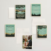 "Mountain View" - Wedding Invitations in Forest by Nam Bourassa - Invitation Suite