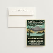 "Mountain View" - Wedding Invitations in Forest by Nam Bourassa - Invitation with Envelope
