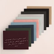 "Misty Mountain Range" - Wedding Invitations in Sky by Kelly Schmidt - Colored Envelopes Available
