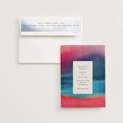 "At Dusk" - Wedding Invitations in Sunset by Sumak Studio - Invitation with Envelope