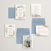"Floral Pop" - Wedding Invitations in Tropical by Itsy Belle Studio - Invitation Suite