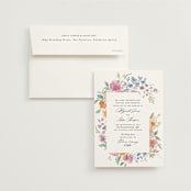 "Floral Pop" - Wedding Invitations in Tropical by Itsy Belle Studio - Invitation with Envelope