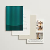 "Spectrum" - Wedding Invitations in Teal by Heather Schertzer - Back of Card Options
