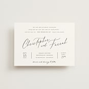 "Beautifully Scripted" - Wedding Invitations in Pearl by Hooray Creative - Front