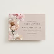 "Chalk Floral" - Wedding Invitations in Dove by Olivia Kanaley Inman - Front