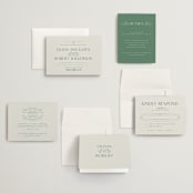 "Chantilly" - Wedding Invitations in Emerald by Kimberly Morgan - Invitation Suite