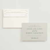 "Chantilly" - Wedding Invitations in Emerald by Kimberly Morgan - Invitation with Envelope
