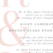 "over and over" - Wedding Invitations in Soft Peach by Lea Delaveris - Detail