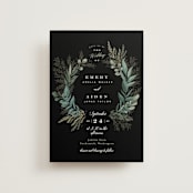"Forest Crest" - Wedding Invitations in Obsidian by Alethea and Ruth - Front