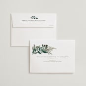 "Forest Crest" - Wedding Invitations in Obsidian by Alethea and Ruth - FREE Recipient Addressing