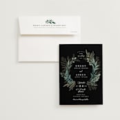 "Forest Crest" - Wedding Invitations in Obsidian by Alethea and Ruth - Invitation with Envelope