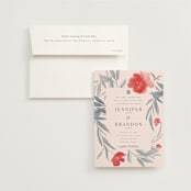 "Orient Garden" - Wedding Invitations in Saffron by Vera Lim - Invitation with Envelope
