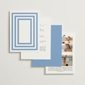 "Montauk" - Wedding Invitations in Blue Bell by Megan Davis - Back of Card Options