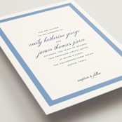 "Montauk" - Wedding Invitations in Blue Bell by Megan Davis - Detail